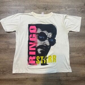 Vintage Beatles Brockum Ringo Starr And His All-Starr Band Tour Shirt 1989 SS